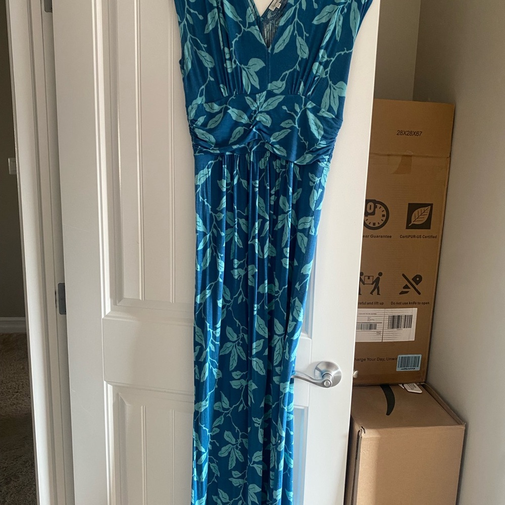 Kismet Teal and Navy Patterned Garment